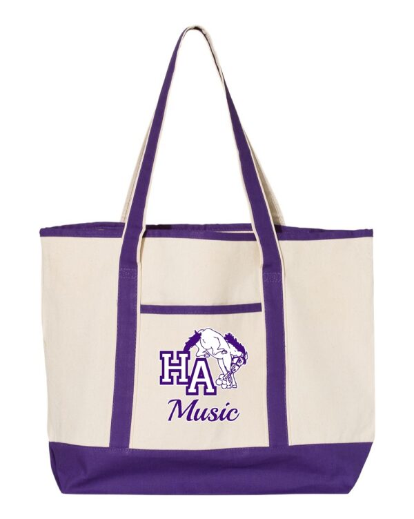 Hampden Academy Music Association Large Canvas Tote