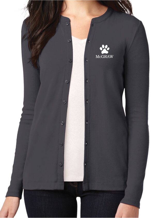 McGraw Ladies Concept Stretch Button-Front Cardigan