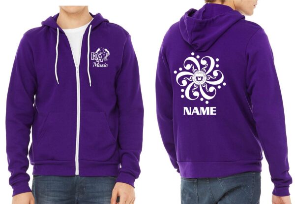 Hampden Academy Music Association Full Zip Sponge Fleece Hoodie