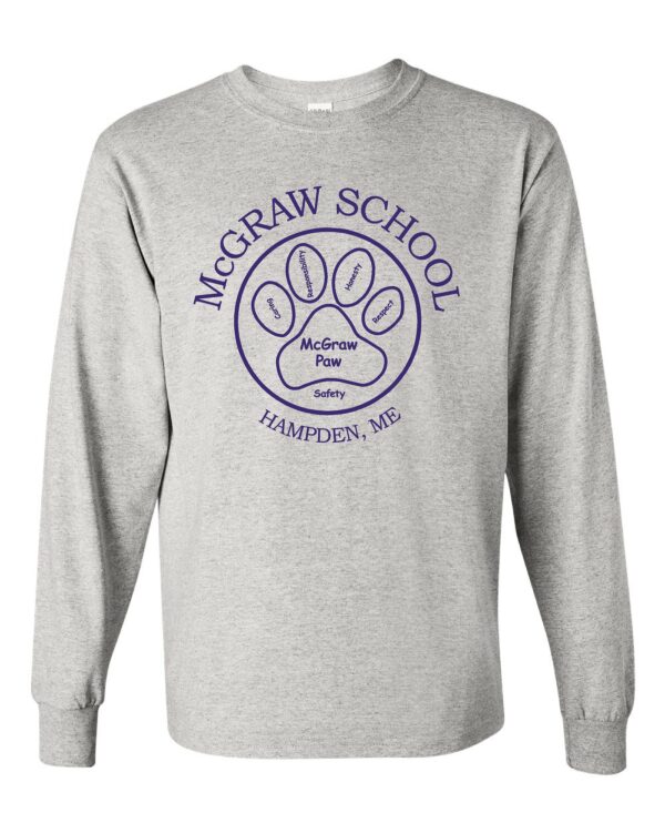 McGraw 100% Heavy Cotton Long Sleeve T-shirt - Image 2