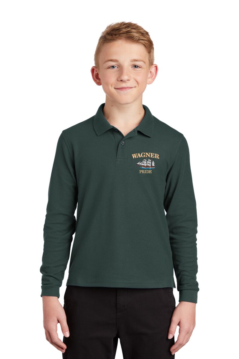Wagner Pride Youth Silk Touch Long Sleeve Polo