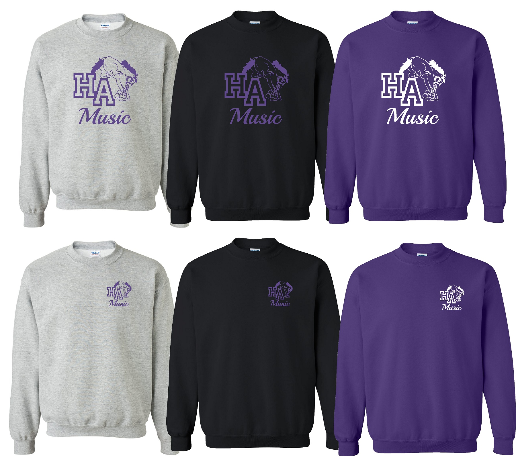 HA Music Association Crewneck Sweatshirts